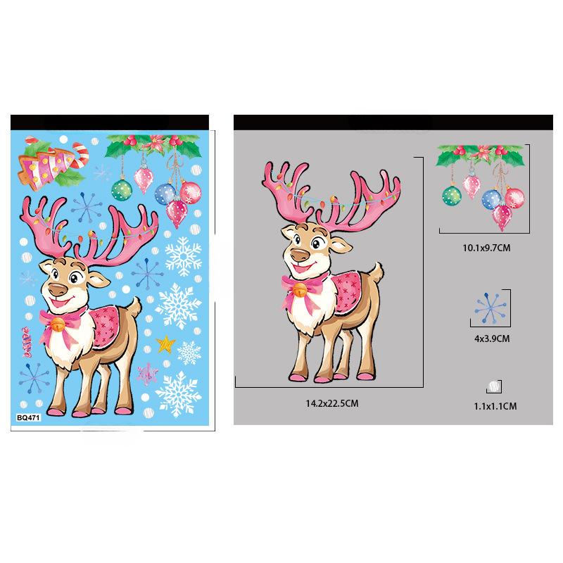 

Розовый Санта-Клаус, Рождественская елка, Олени, Наклейки на окна, Рождественские наклейки на стекло, Снеговик, Цветочные подарки, Электростатические наклейки