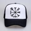 Viking Rune Circle With OdinS Baseball Cap Summer Casual Old Norse Runes Hat Unisex Mesh Trucker Caps Casual Snapbacks Hat