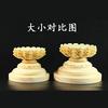 Round Buddha Statue Base, Made of Cypress Wood, High-Quality Wood Carving, Lotus-Shaped Pedestal [Woodcarving Buddhist Altar Accessories], Wooden Pede