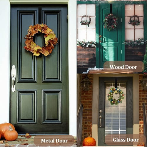 JUTOSU Christmas Wreath Hook, Door Hanger, Metal Hook, Wreath Hanger, Decorative Hook, Hanger Holder, Wreath Hanger, Single Hook, Door Hook, Bag Hook,