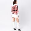  Longsleeved Striped Patent Leather Christmas Clothing Foot Cover Sexy Christmas Clothing, Party Cos Christmas Clothing