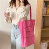 31 spring and summer new bag schoolgirl canvas bag shoulder rose pink letter print casual cloth bag
