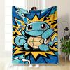 Cartoon Turtle with Comic Style Background Patterned blanket, flannel, suitable for all seasons, home decor, warm and cozy