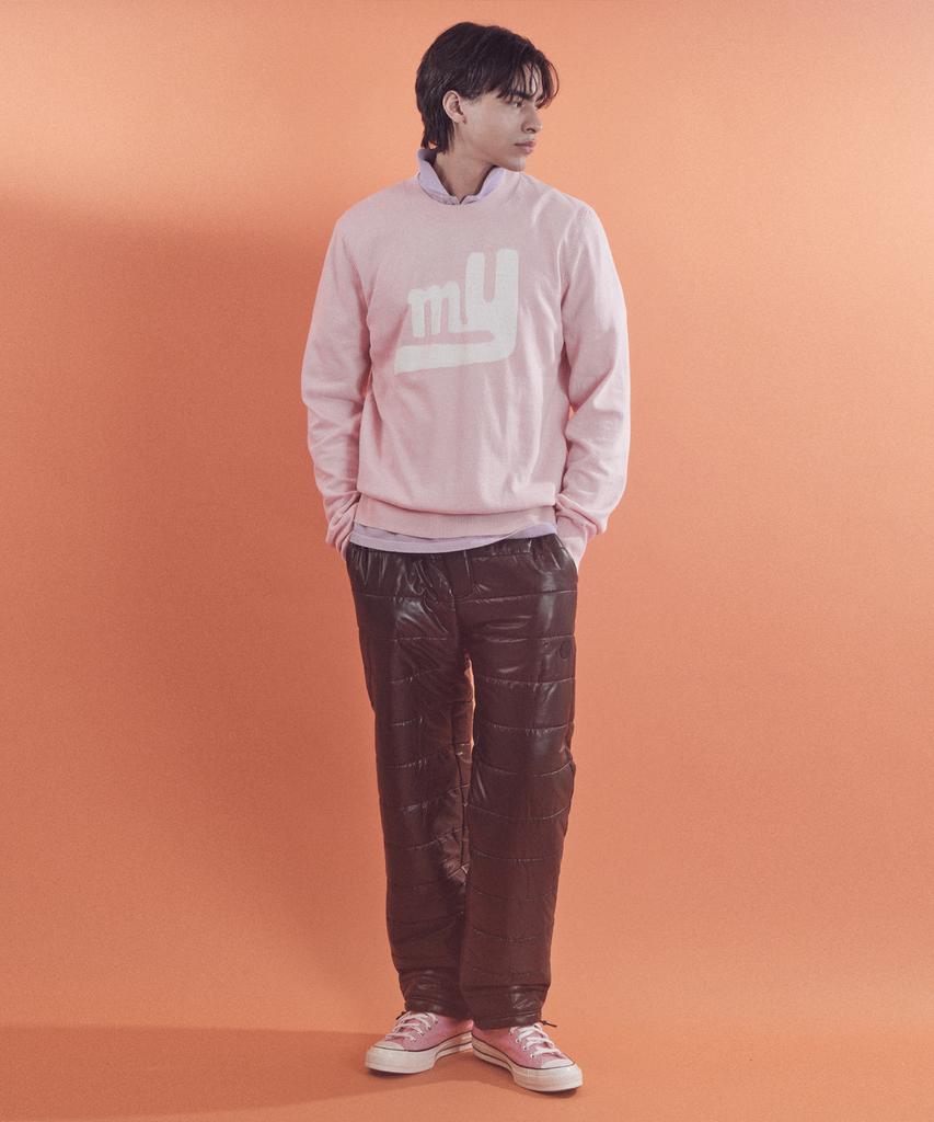 MAYOL My Logo Intarsia Round Neck Knit_Pink
