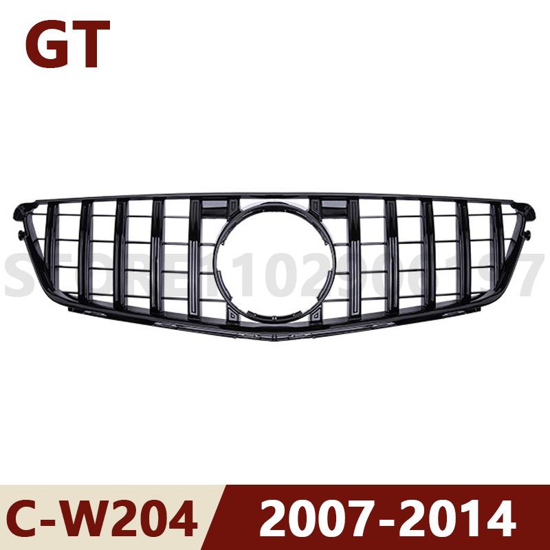 For 2007-2014 W204 C-Class Mercedes Benz C180 C200 C250 C300 C43 AMG GT Front Bumper Grille Hood Grill