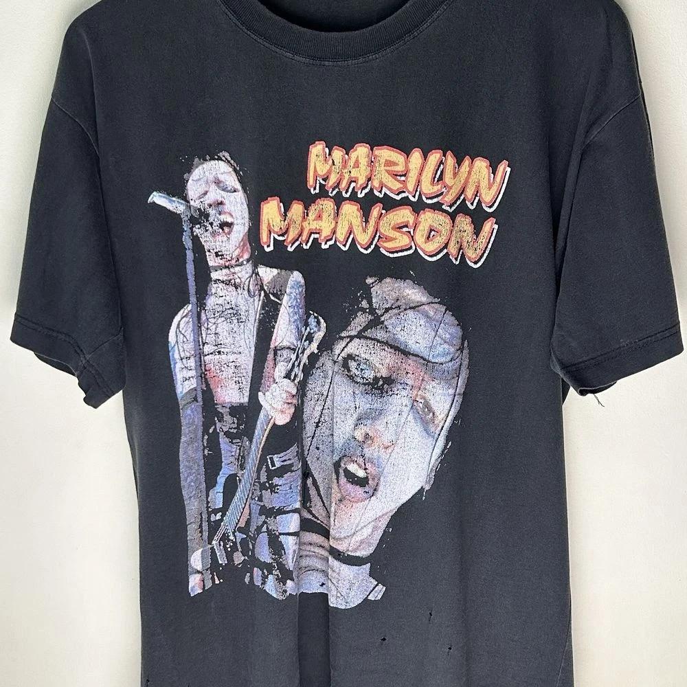 Marilyn Manson 90's Band Classic Style Black Unisex T-shirt Reprint WA0415