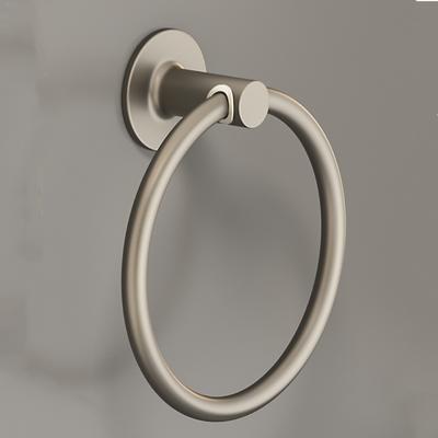 Anneau porte-serviettes mural en aluminium, sans perforation, pour salle de bain, douche