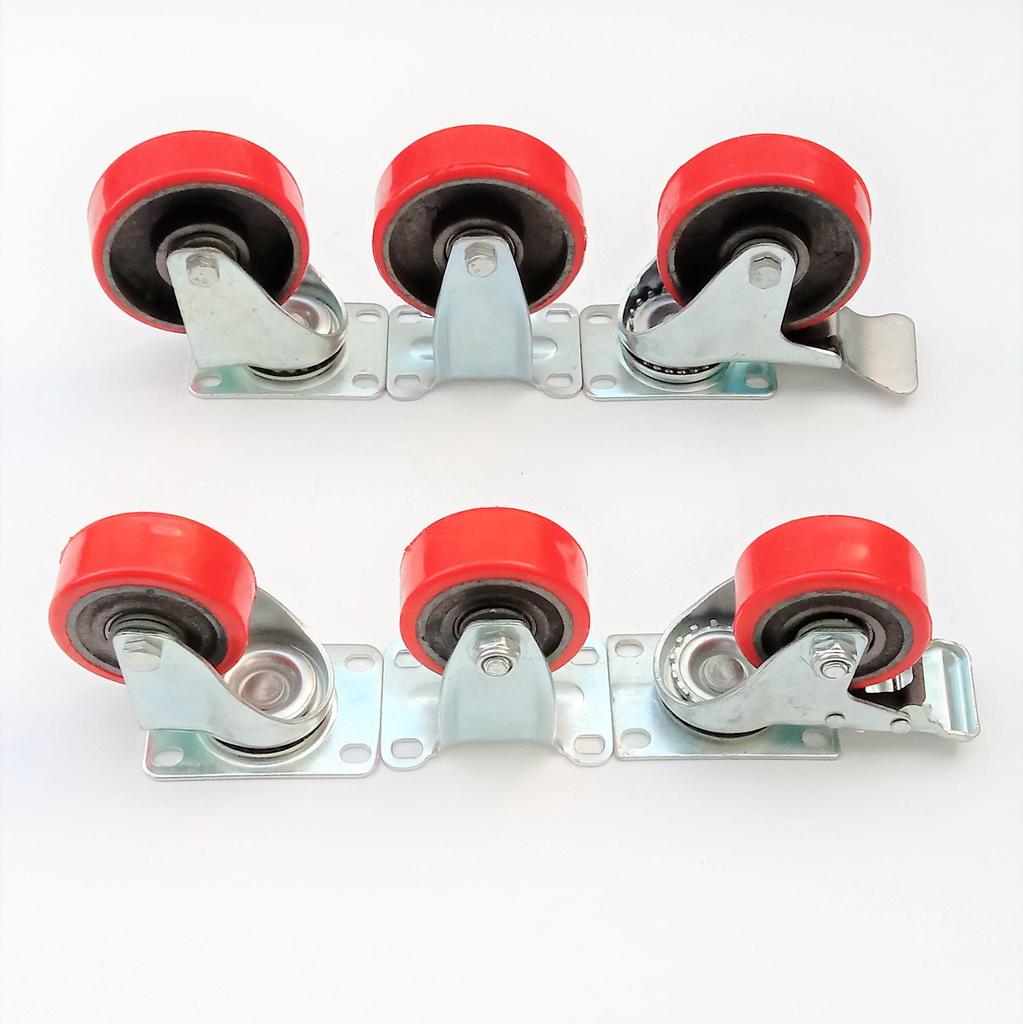 Heavy Duty Iron Core Swivel & Directional PU Trolley Wheel Caster