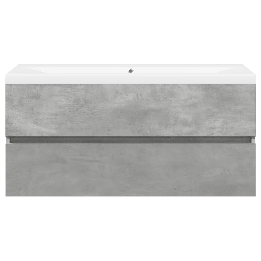 2 Piece Bathroom Furniture Set Concrete Grey Particleboard