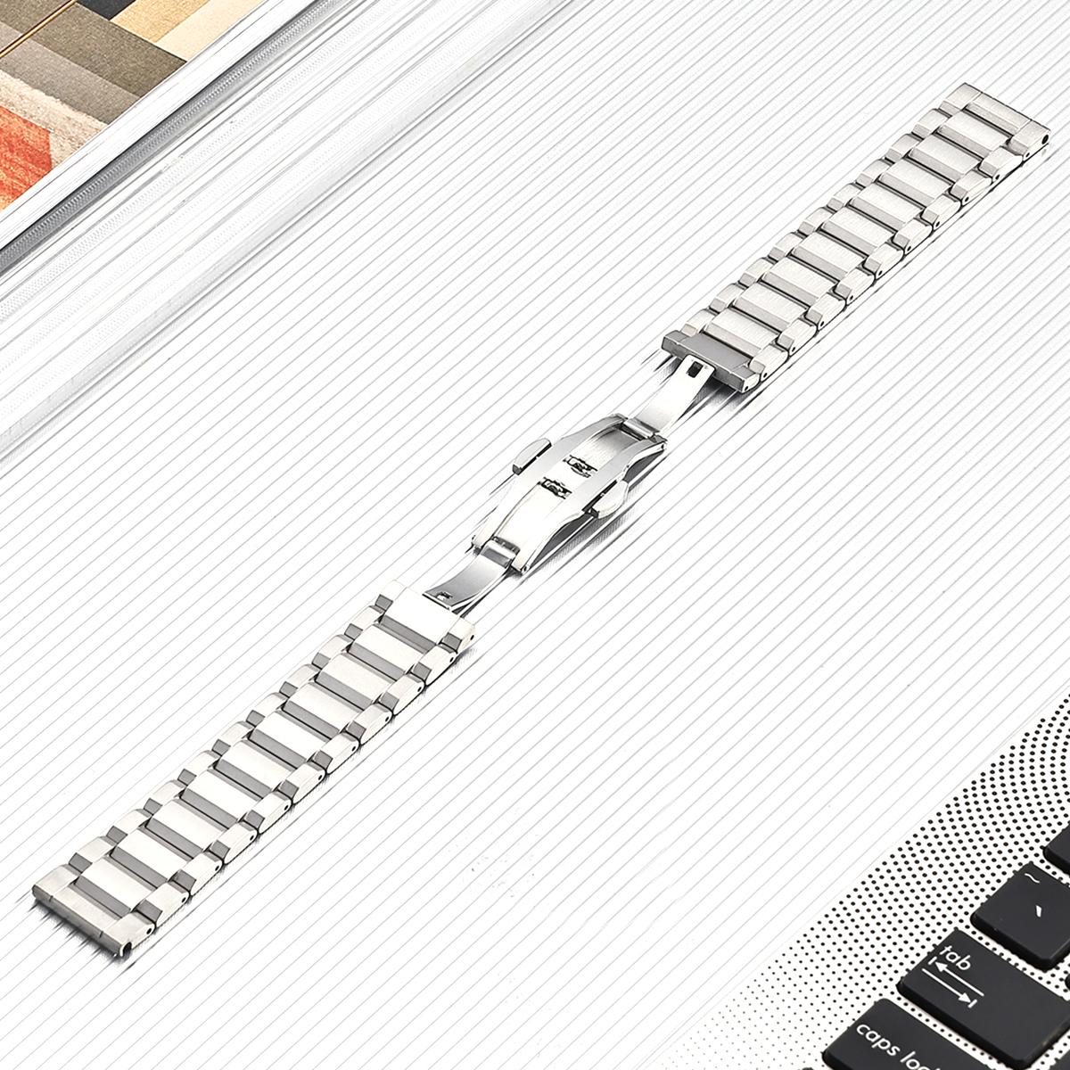 

20мм Ремінець для годинника для Garmin vivoactive 5/GarminActive 5/Venu Sq, 3-ланковий ремінець з титанового сплаву Silver