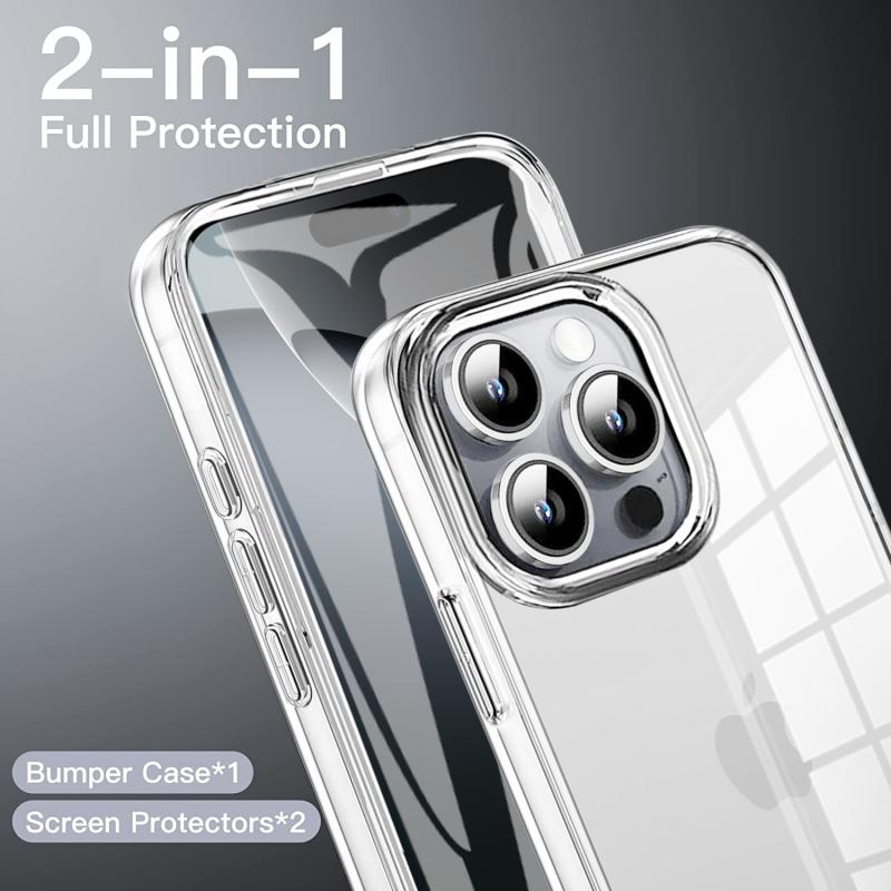 360 Full Coverage Double Front+Back Clear Case For iPhone 17 Air 16E 15 14 11 12 13 Pro Max Mini X XR XS 8 Plus Shockproof Cover
