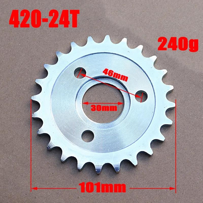 Motorcycle 420-24T 25T 26T 27T 28T 30T Tooth Rear Wheel Chain Disc For Honda Z50 Z50A Z50J Z50R Mini Trail Monkey Bike Universal