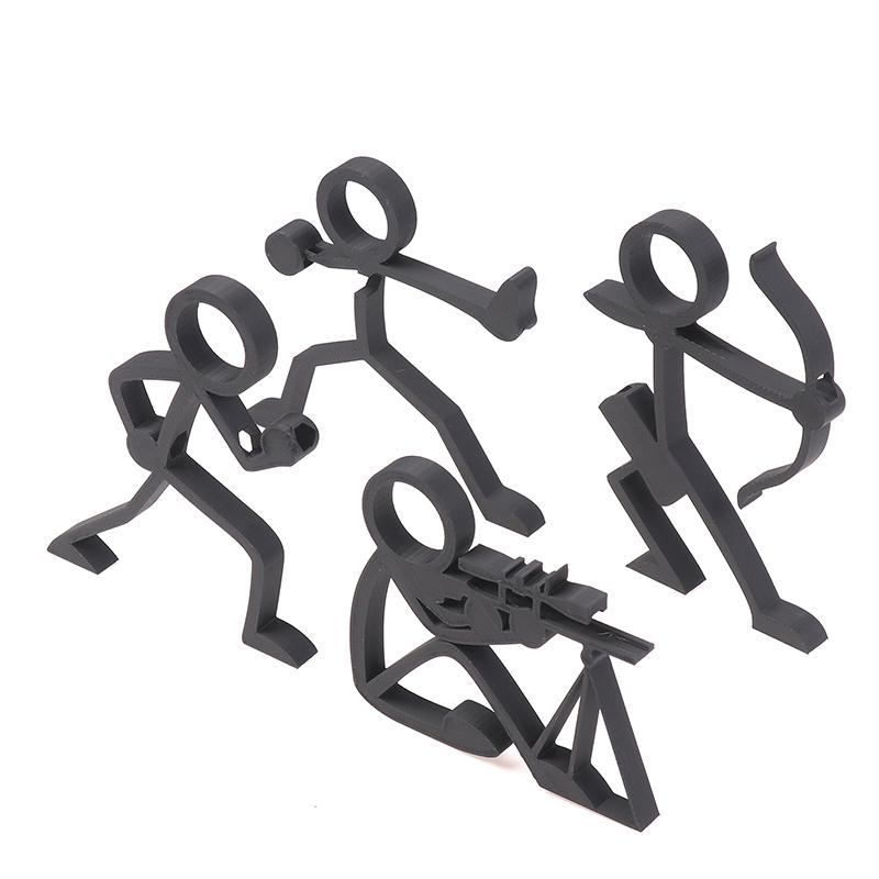 3D-gedruckte Strichmännchen-Stifthalter Stifthalter Stiftebehälter Schreibtischdekorationen Schreibwaren Schreibtischskulpturen Geschenke