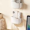 Wall Remote Control Holder Self Adhesive Controller Storage Box Remote Holder With Adjustable Divider For Wall Phone Bedside