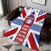 Herz Cartoon Kunstmuster London Big Ben weiche warme Plüschdecke Schlafsaal Sofa Wohnzimmer Haustier Zuhause Schlafzimmer Geschenk Nickerchen Zuhause Flanell