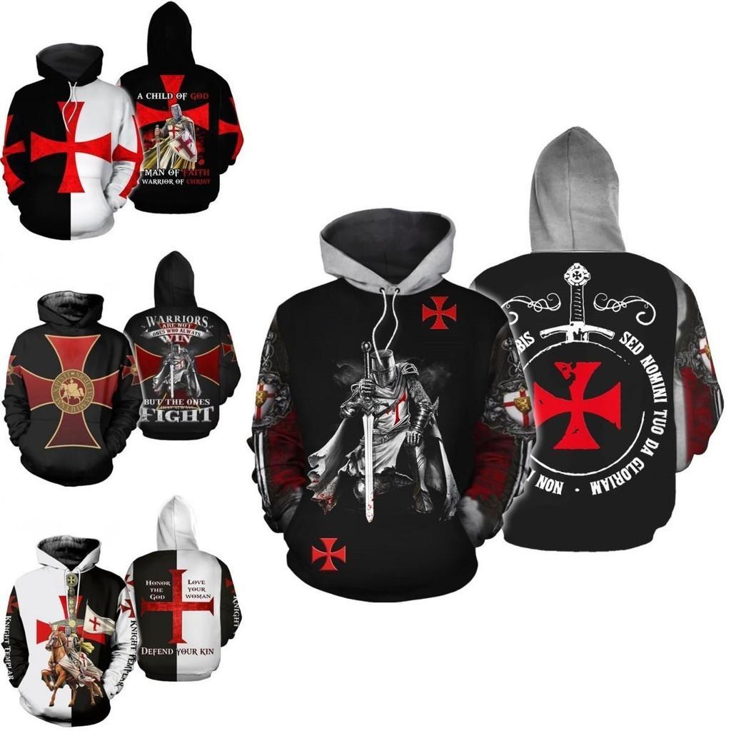 Cross Knight Cosplay Sweatshirt Soft Comfortable Unisex 3d Printed Hoodie Jacket For Medieval Style