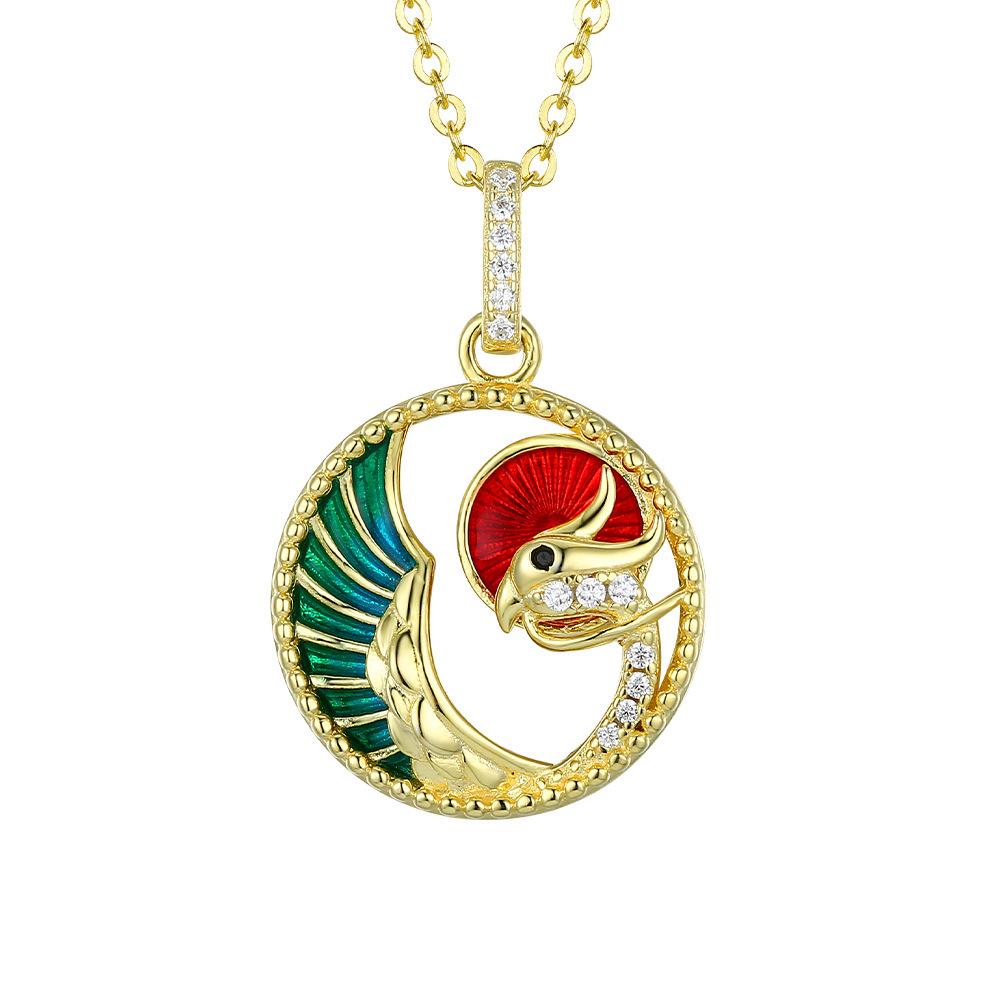 

Hot-selling New Chinese Pendant National Style Jewelry Women s Niche Premium Sense Neck Chain Collarbone Chain 925 Sterling Silver Necklace