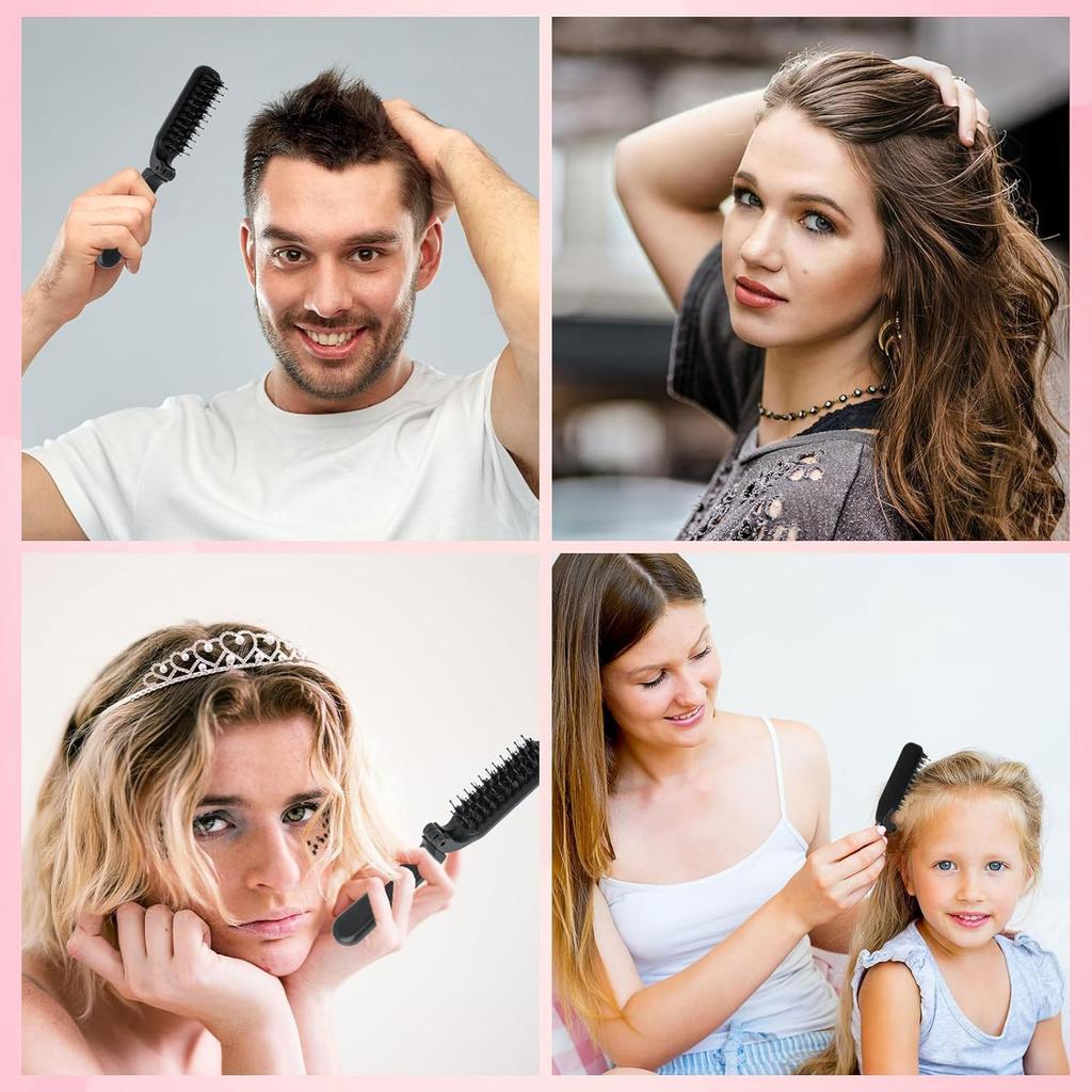Boar Bristle Foldable Scalp Portable Hair Quality Shiny and Smooth Suitable for Men and All Hair Types Men's Hairbrush, Hairbrush, Hairbrush,