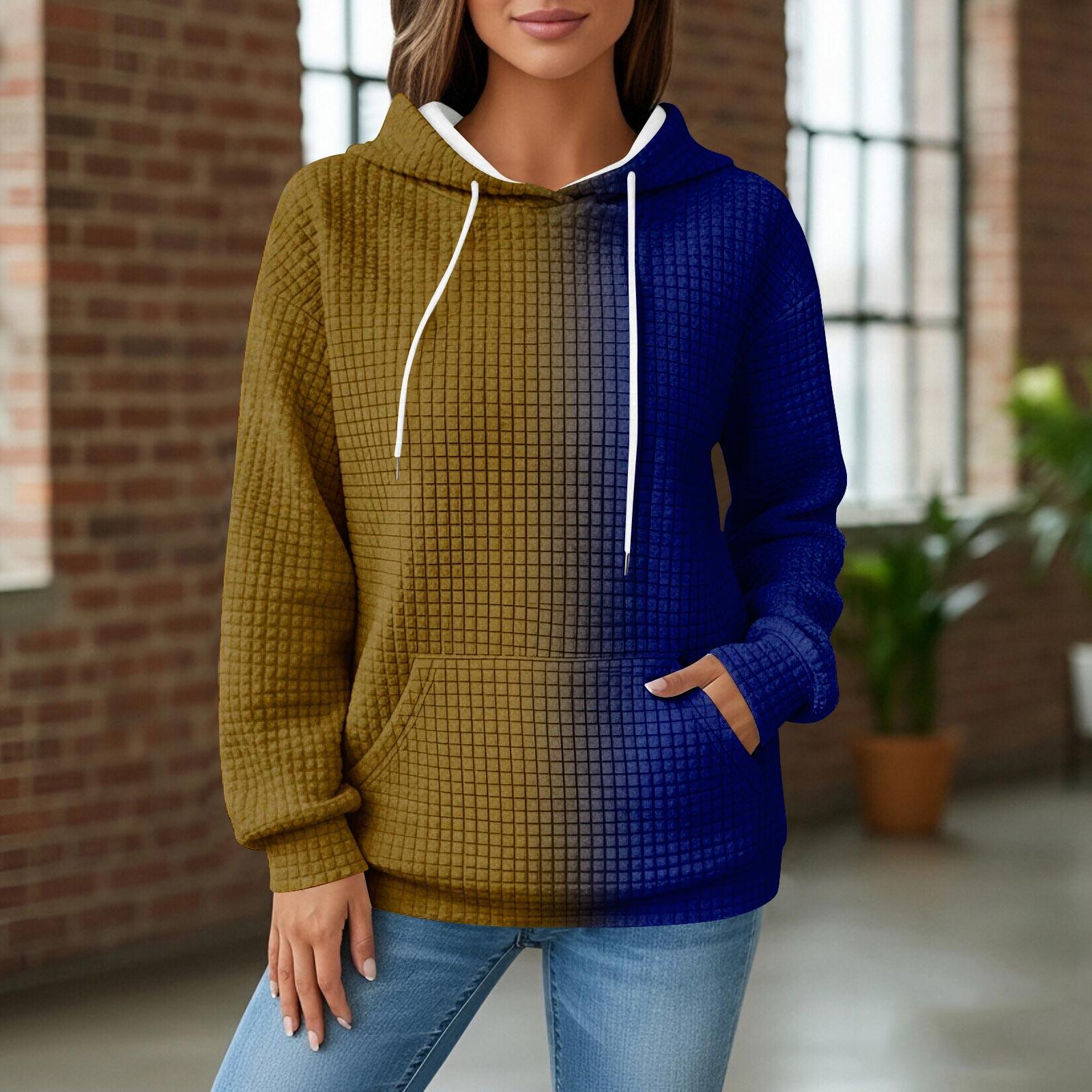 

Women s Knit Hoodie , Long Sleeve Pullover with Pocket, Casual Loose,Fit Sweatshirt for Daily Wear/Outdoor L хакі