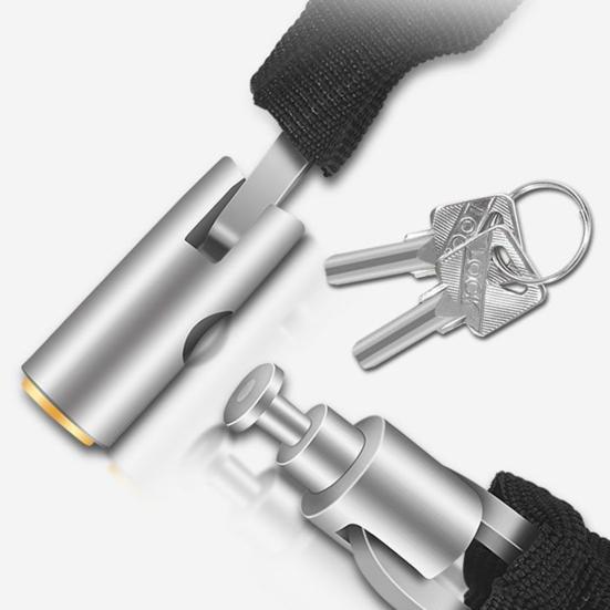 Robuuste antidiefstalfietskettingslot, schaarbestendig, vernikkeld, roestvrij fiets-scooter, waterdicht slot met 2 sleutels