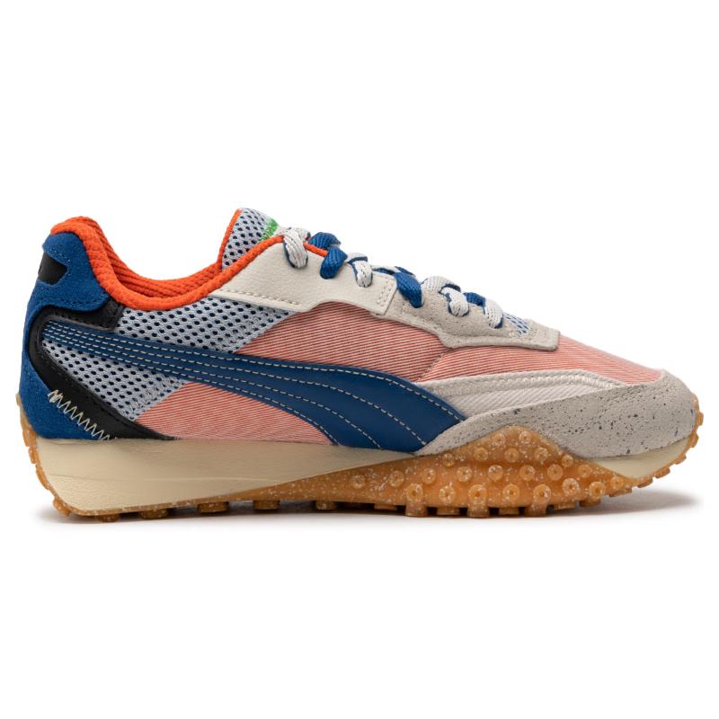 New PUMA Blktop Rider Anti Slip Wear Resistant Low Top Casual Shoes Unisex Orange Blue 398164-01