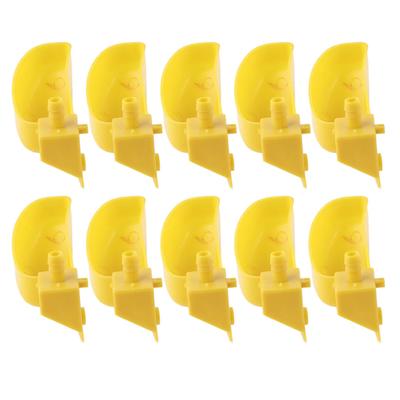10Pcs Automatic Waterers Yellow Drinking Cups Bowl for Quail Chicken Birds Large Size