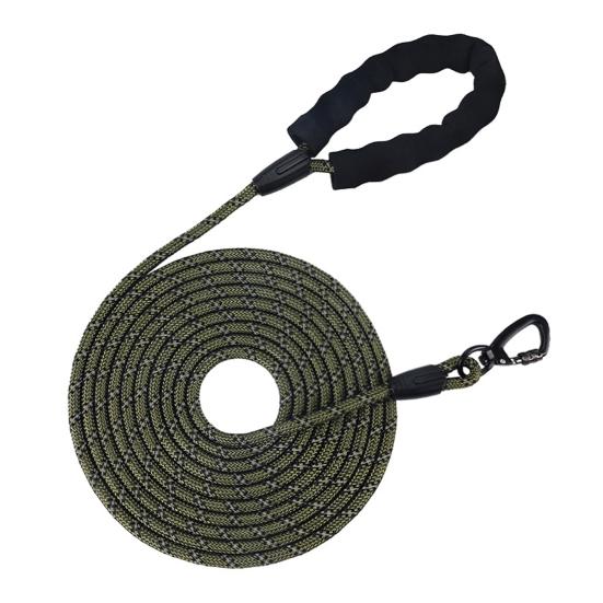 

Pet Leash Heavy Duty Rope Leash for Medium And Large Dogs with Elastic Cushioning And Reflective Strips Extra Long Durable Nylon Webbing for Safe S армия зеленый