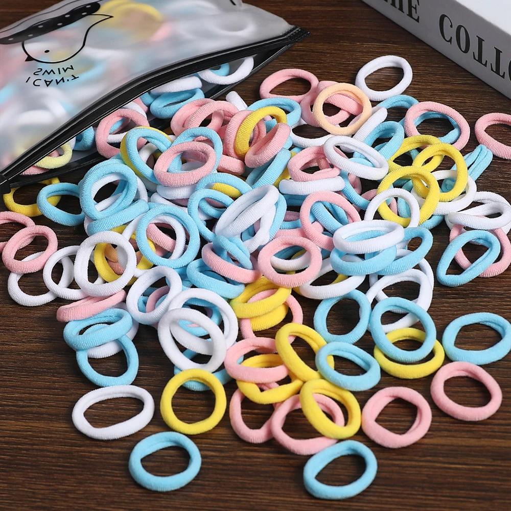 50Pcs Women S Seamless Thumb Ring Hair Ties Bagged Ponytail Holders With Compact Elastic Bands For Diy Simple Fashion Hair Cord