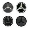 Car Sticker 2025 Hot For Mercedes Benz Chrome Silver And Glossy Black  Car Front Grilled Star Emblem Illuminated Logo For Merced
