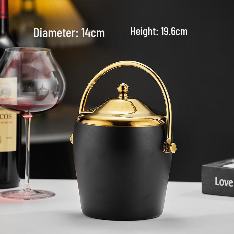 1.2L Double-Layer Stainless Steel Ice Bucket
