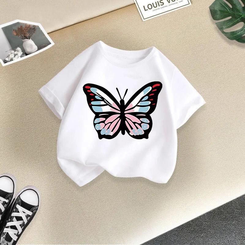 

Детская футболка 2-13 лет, милая футболка с мультяшным принтом, детская одежда из 100% хлопка, топы, футболка, летняя детская футболка 5T(120cm)