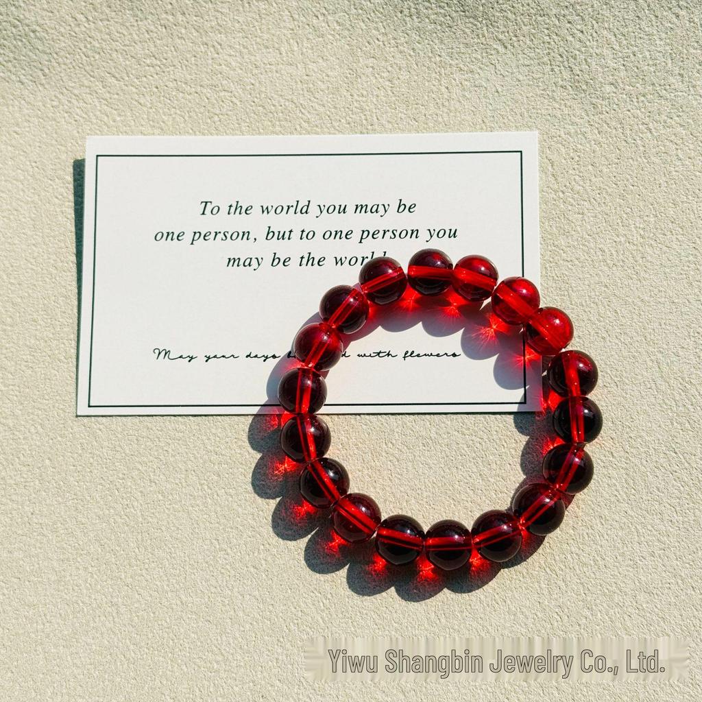 Multicolor Crystal Beaded Bracelet - Women's Korean Style Friendship Jewelry