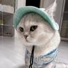 Pet Sun Hat Tie Dye Dog Sun Hat with Ear Hole Round Brim Pet Sun Visor Cap Outdoor Sun Protection Hat for Puppy Cat