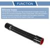 X AUTOHAUX 1pcs 32mm 1.26" ID 300mm 11.81" Length 0° Black Red Car Thread Silicone Hose Hose Universal