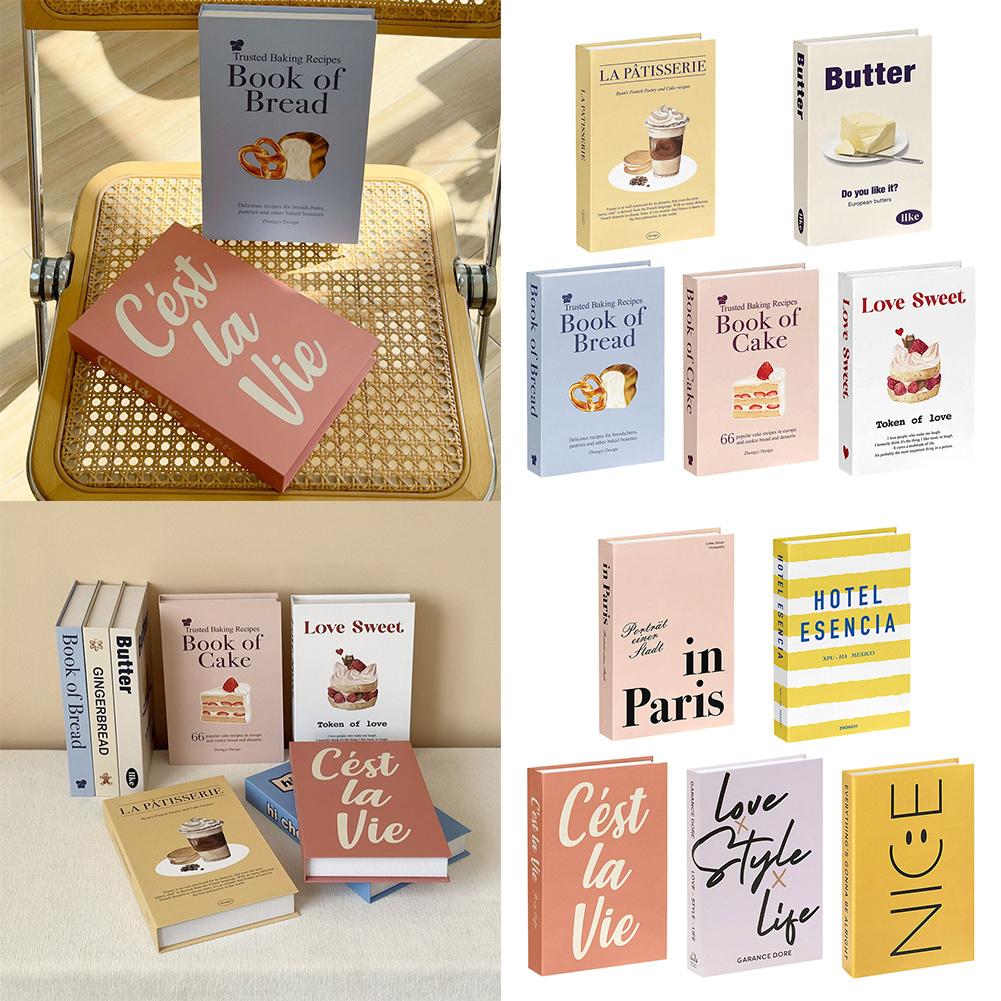 Elegant Paper Simulation Books Set of 5 for Stylish Interiors