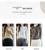 Women's 2025 Autumn/Winter Seven-Stitch Thick Wool Knit Half-High Neck Base Layer Top