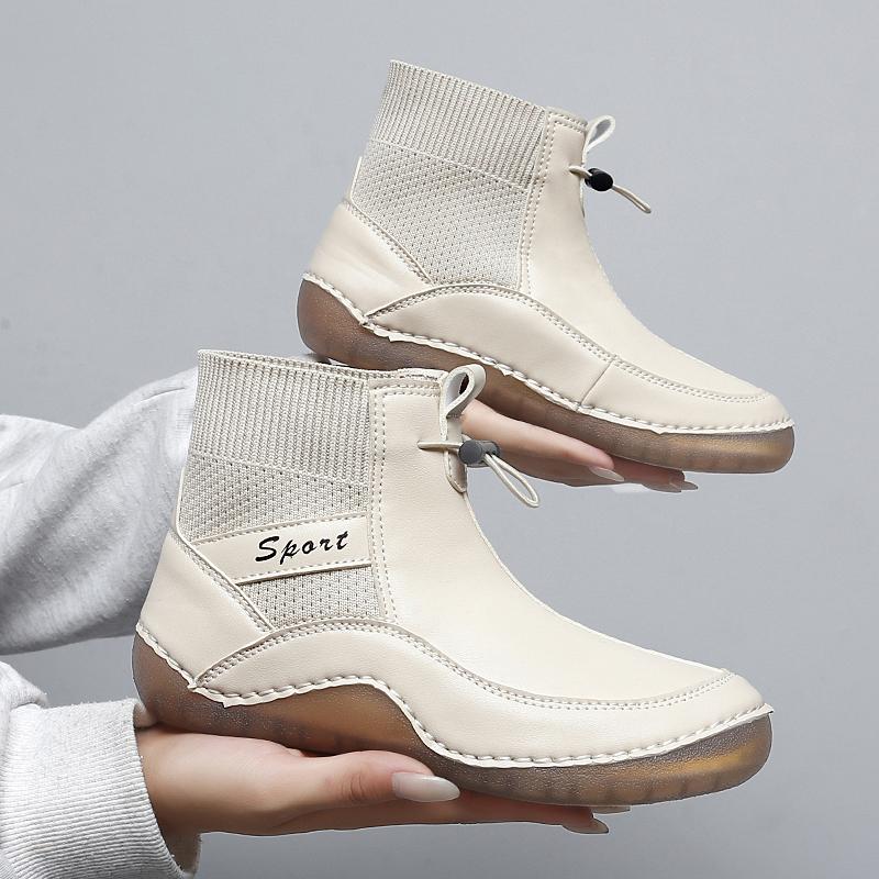 

New Autumn Women s Boots Fashion Outdoor Women Ankle Boots Comfortable Women s Flats Casual Shoes Big Size Walking Women s Shoes 36