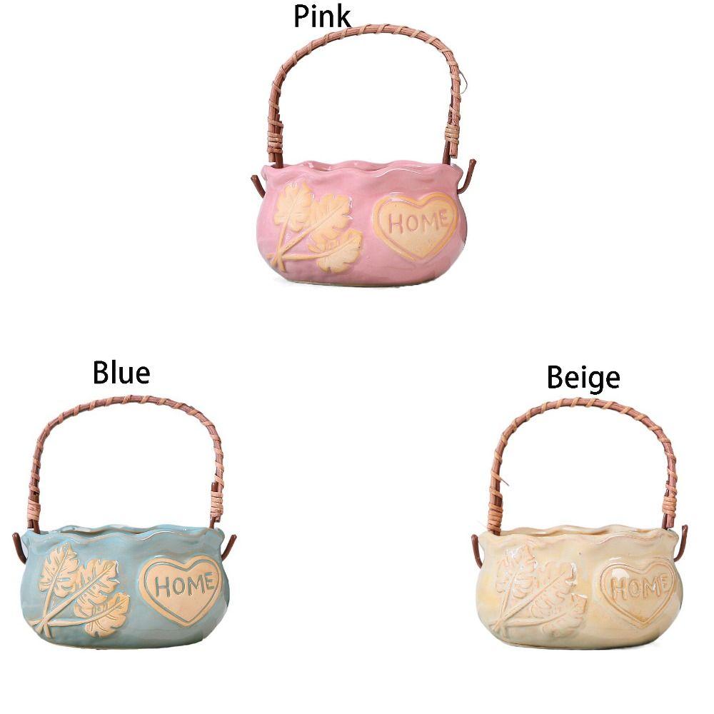 Decorative Ceramic Succulent Planter Corrosion-resistant Nordic Flowerpot Ornament  Desktop