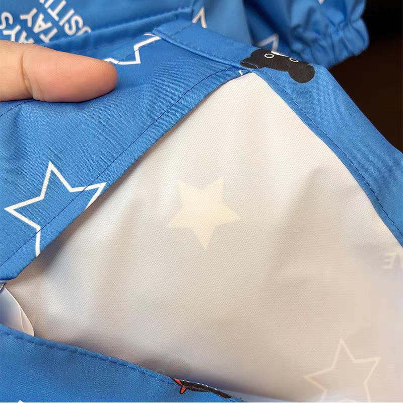 Kids' Quick-Drying Waterproof Raincoat for School with Space Design