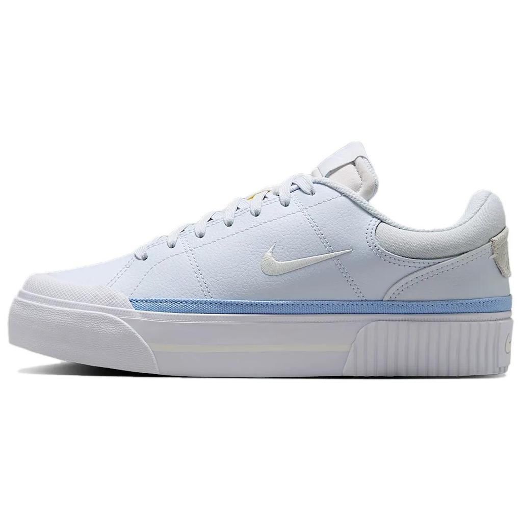 Nike Court Legacy Lift Comfortable Versatile Non-Slip Durable Low-Top Skate Shoes Women Sneakers Light-Blue FV5526-001