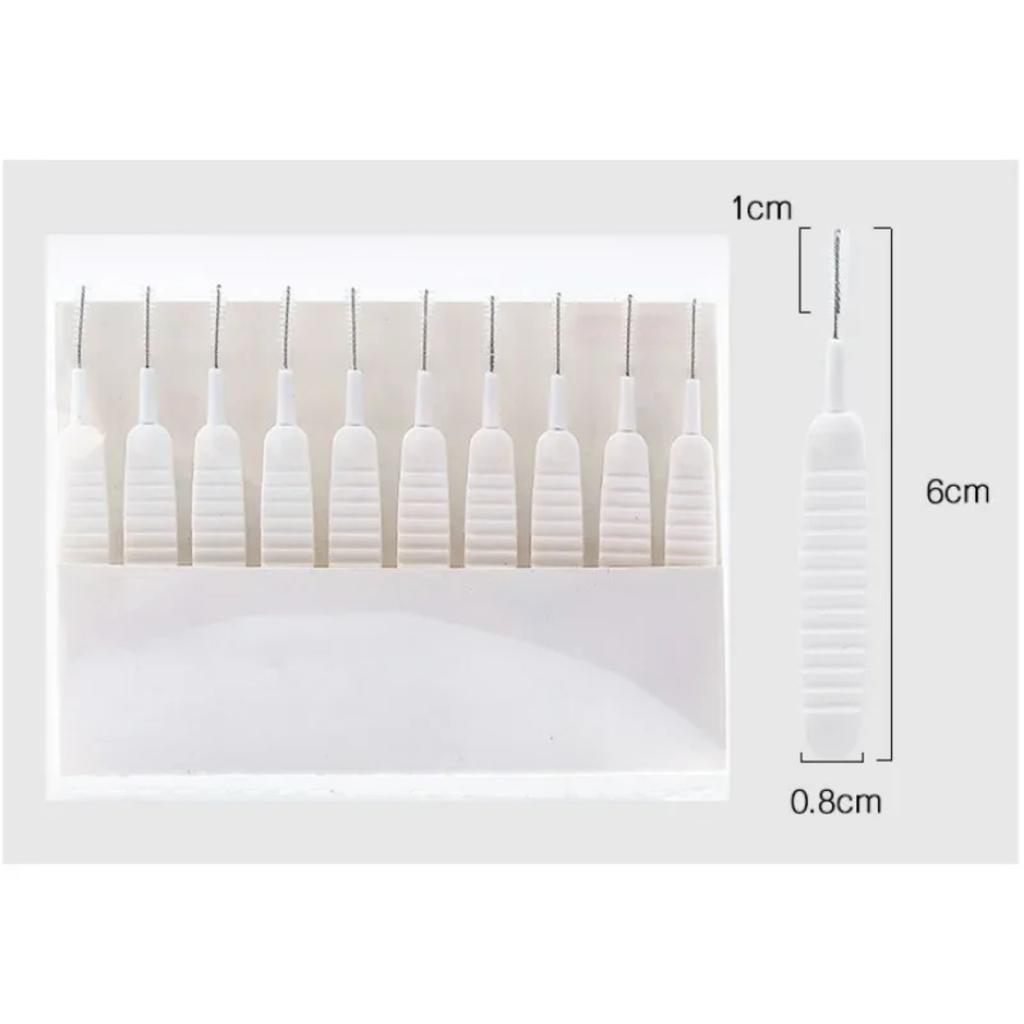 10Pcs Shower Head Cleaning Brush White Small Pore Clean Anti-clogging Nylon For Kitchen Toilet Phone Hole Window Cleaner