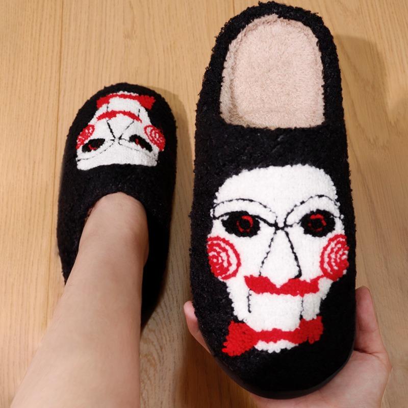

New winter cotton slippers Halloween creative funny slippers home warm winter cotton shoes couple 44-45
