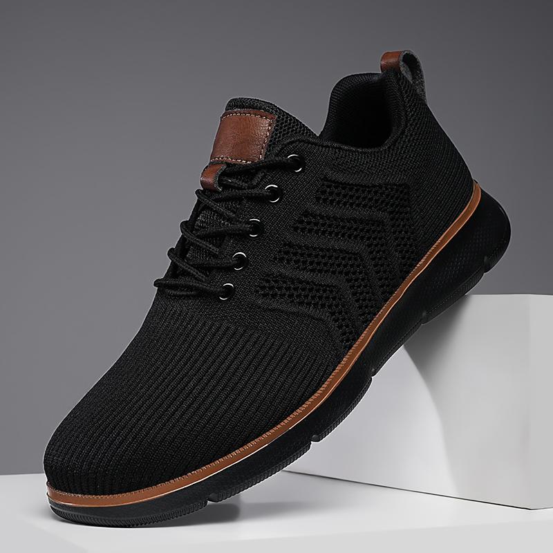 Casual Sneaker Shoes Breathable Men's Walking Mesh Soft Sole Outdoor Anti Slip Travel Comfortable Running Shoes Tenis Masculino