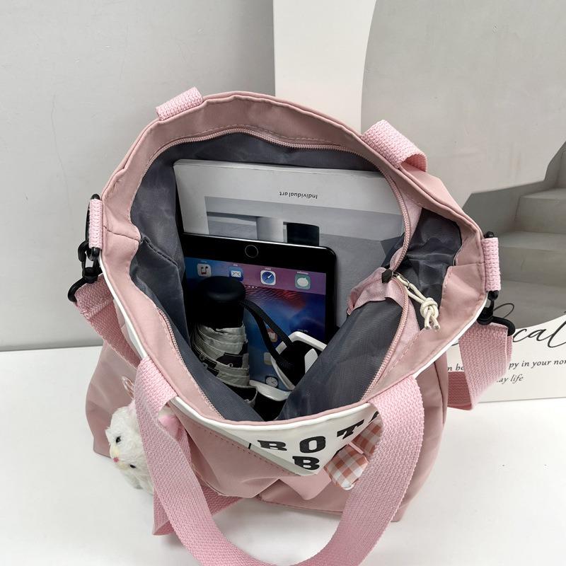 Tuition Bag Junior High School Students Large-capacity New Contrasting Color Shoulder Bag Sweet Messenger Bag