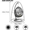 Patio Egg Chair Cover, Extra Large Double Egg Chair Cover for Outdoor Furniture, Heavy Duty Swing Hanging Egg Chair Cover Waterproof, Anti-UV,