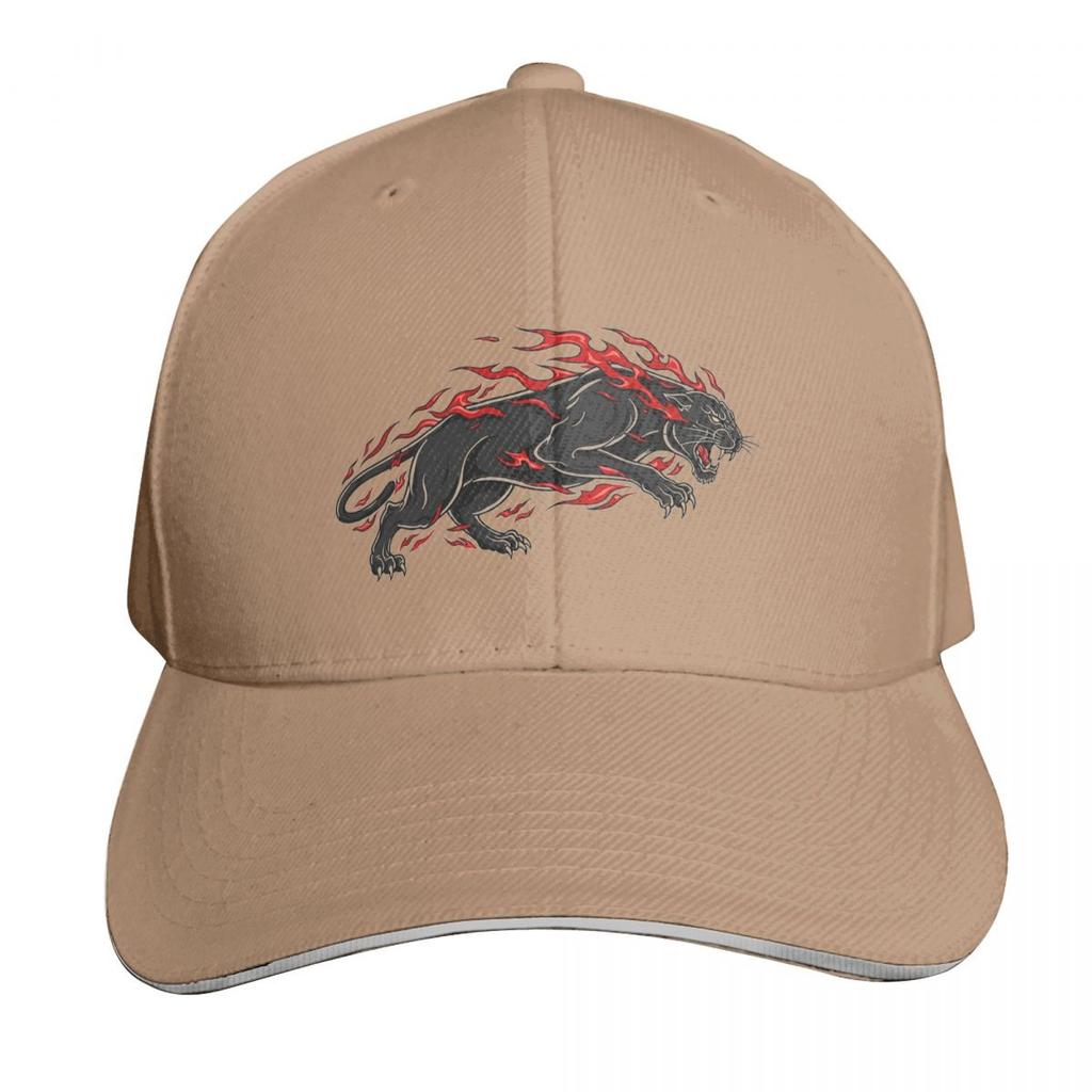 Fiery Panther Flaming Beast Cap Fashion Casual Baseball Caps Adjustable Hat Hip Hop Summer Unisex Baseball Hats Polychromatic