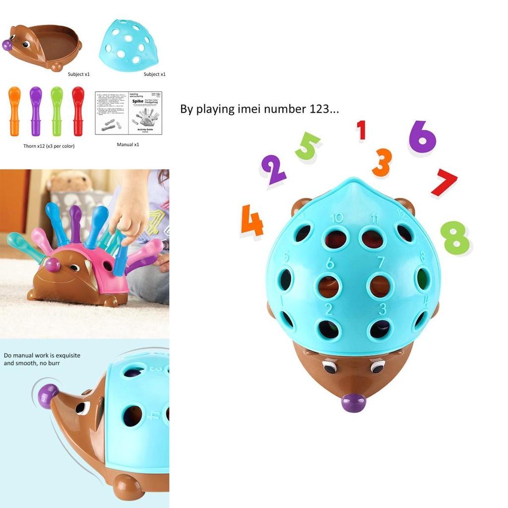 Little Hedgehog Plug-in Toy Develop Toddler's Concentration Skills With Early Education Puzzle