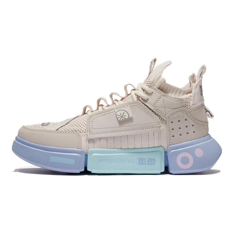 Li Ning Essence 2 ACE Vintage Basketball Shoes Women's Mid Top Pearl White/Snow Gray ABCS012-1