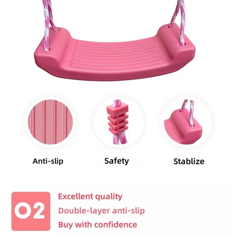 Children's Swing Toys Children's Outdoor Game Toys Garden Swing Durable Kids Hanging Toys with Adjustable Ropes Rainbow Swings