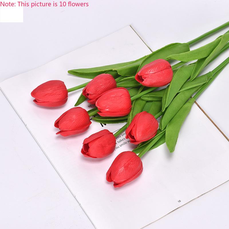 1 ks Umělé tulipány Květiny Domácí Zahradní Dekorace Květinová Kytice s Reálným Dotekem Narozeninová Oslava Svatba Dekorace Umělá Květina